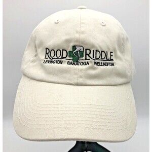 Rood & Riddle Equine Hospital Ball Cap Hat Cream Embroidered Veterinary Vet